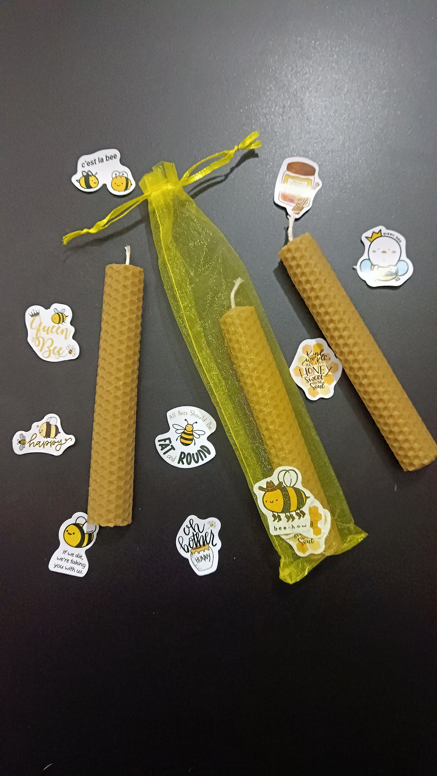 Vela de Cera de Abeja 100% Natural. Unidad