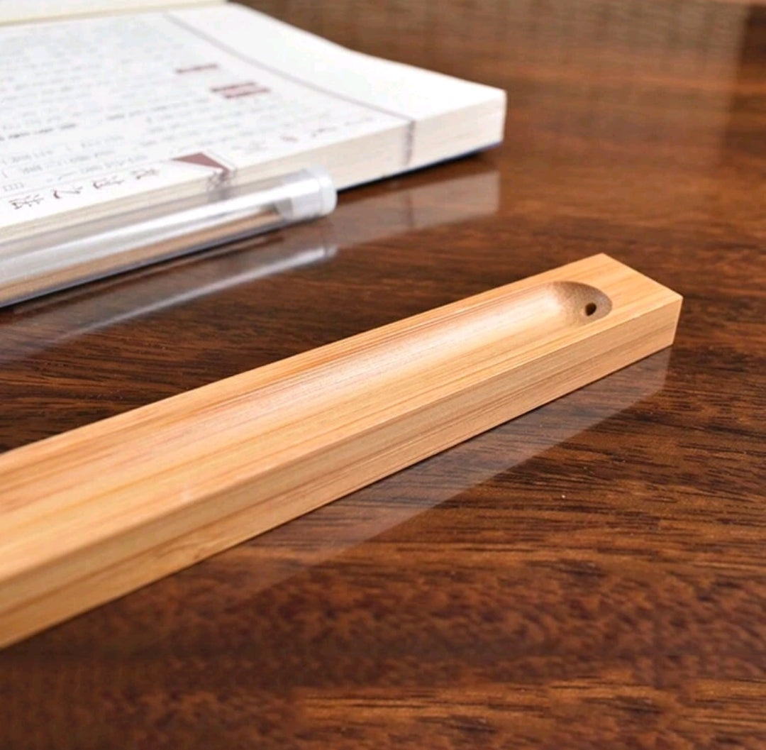 ✨ Base para Quemar Incienso en Varilla - Madera de Bambú Natural ✨