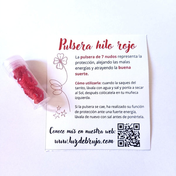 Pack de Protección y Energía - Pulsera de Hilo Rojo con 7 Nudos + Pulsera de los Chakras