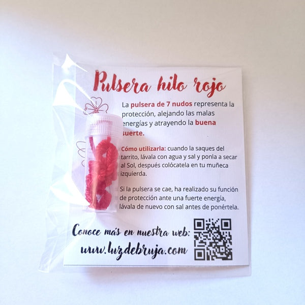 Pulsera de Hilo Rojo con 7 Nudos - Protección, Calidad y Estilo