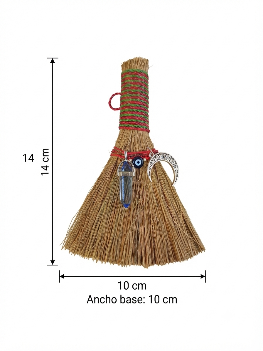🧹✨ Escoba artesanal de protección para el hogar
